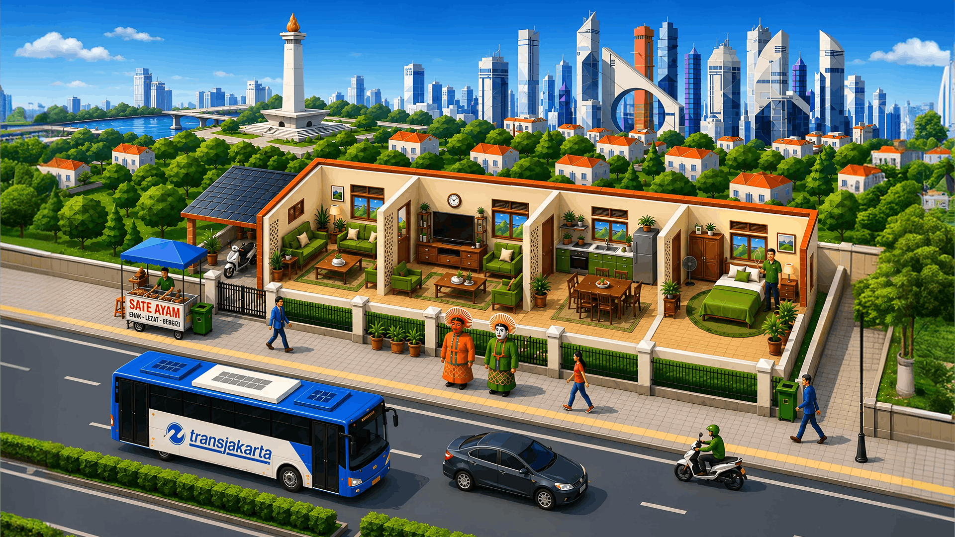 Ilustrasi pedoman kesehatan kualitas udara Jakarta